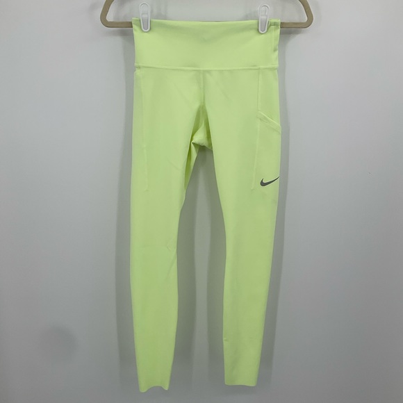 Nike Pants - Nike Power Epic Lux Compression Tights Barely Volt Small